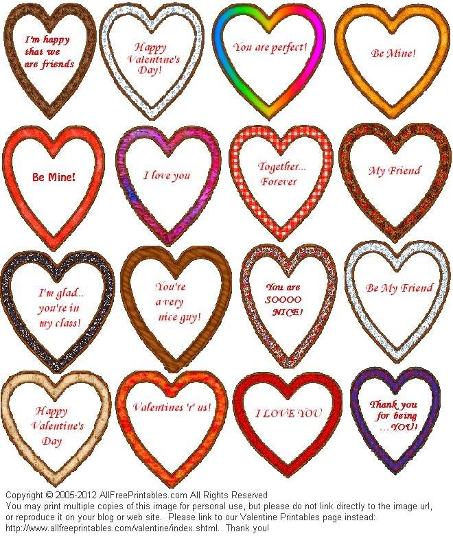 Сердечки с пожеланиями