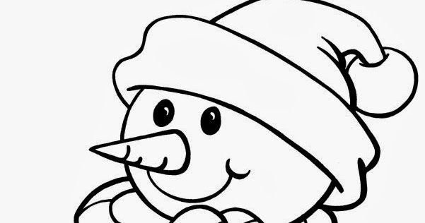 Снеговик трафарет