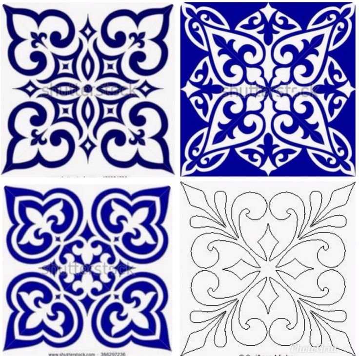 Трафарет плитка азулежу 10х10