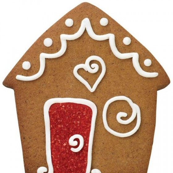 Пряничный домик трафарет