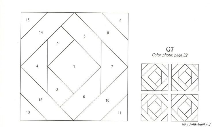 Схемы блоков для лоскутного шитья одеяла