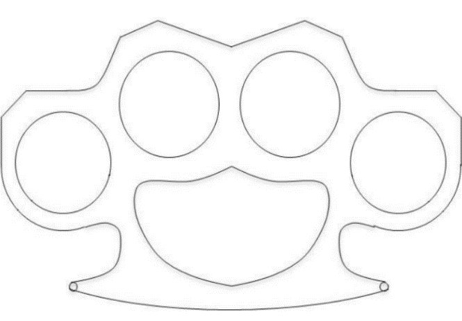 Кастет чертеж 1 к 1
