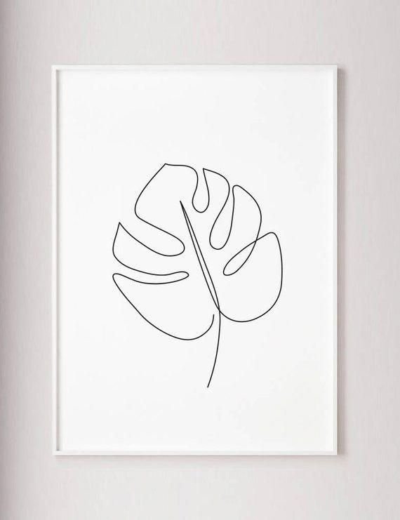 Листья одной линией