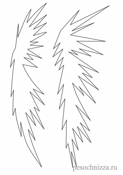 Еловая ветка трафарет на окно