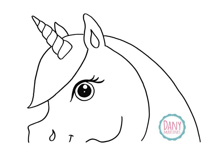 Единорог трафарет