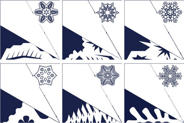 Новогодние снежинки трафареты