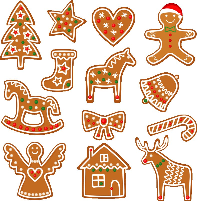 Новогодние трафареты пряников козуль