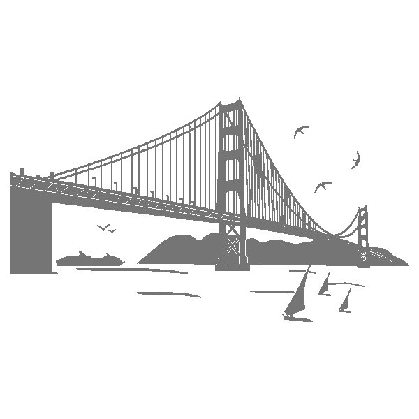 Мост Владивосток вектор чб