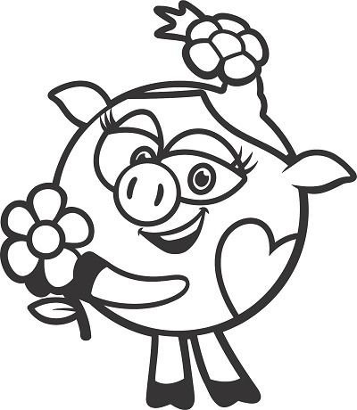 Нюша Смешарики раскраска