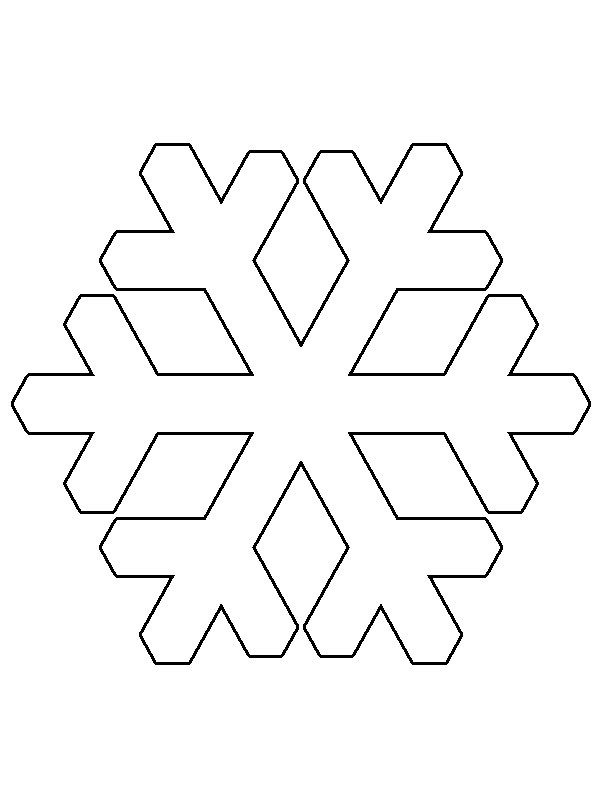 Снежинка раскраска для детей