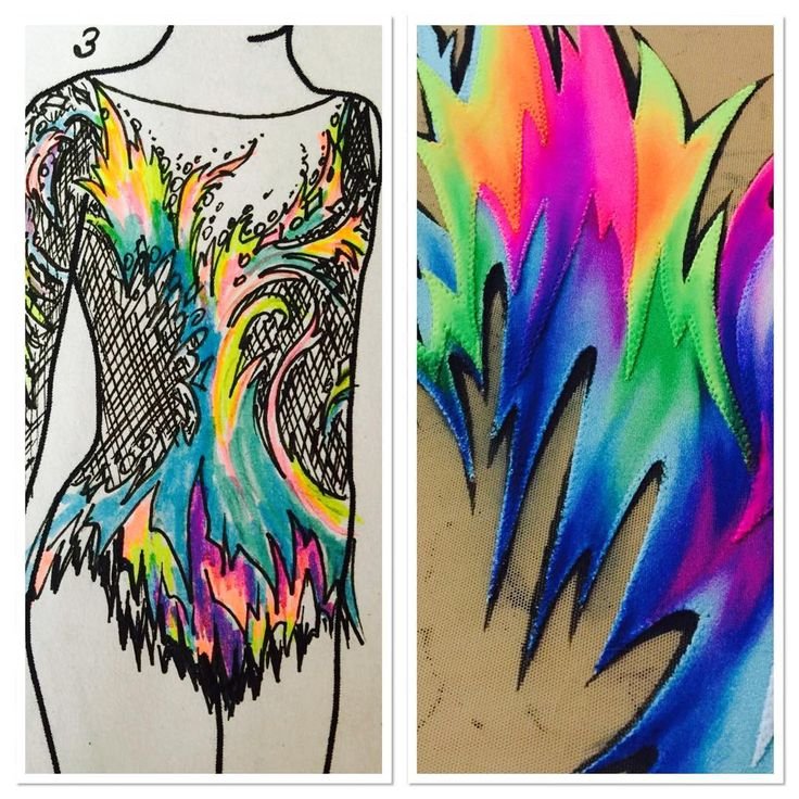 Эскизы купальников для художественной