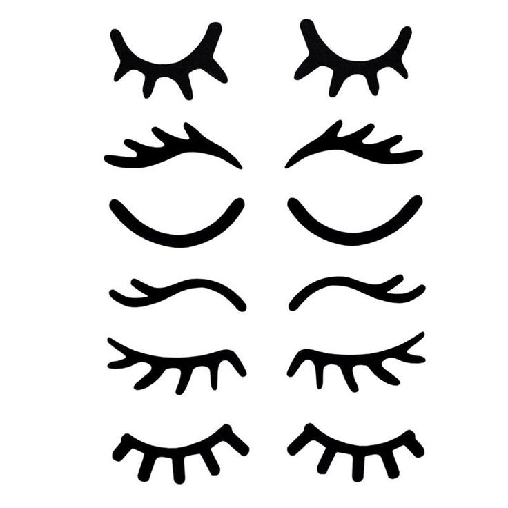 Трафарет закрытых глаз