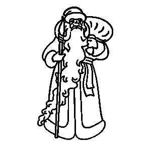 Трафарет Деда Мороза для 3д ручки