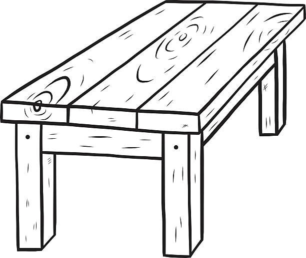 Нарисованный деревянный столик