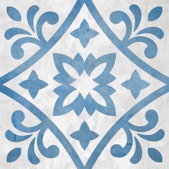 Трафарет плитка азулежу