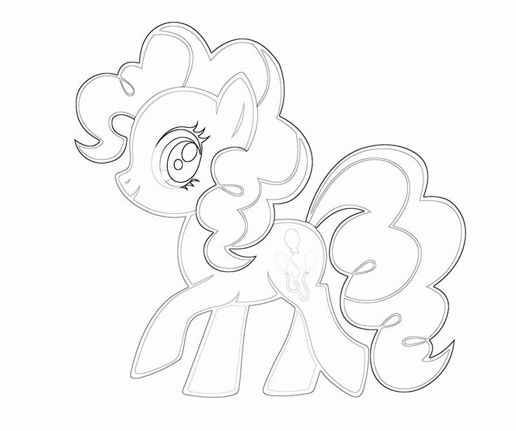 Раскраска Пинки Пай девушки Эквестрии