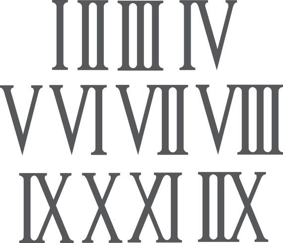 Римские цифры для часов шаблон