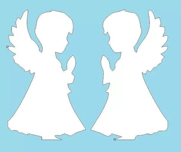 Ангелочки трафареты для вырезания