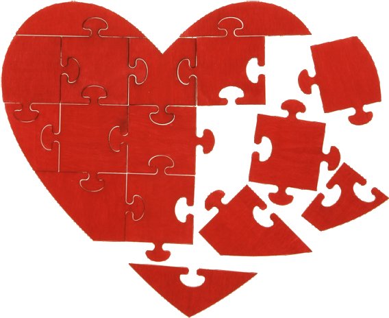 Сердечко из пазлов