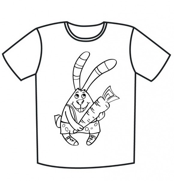 Футболка раскраска для детей