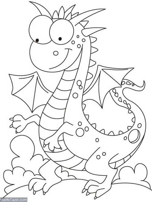 Раскраска дракончик