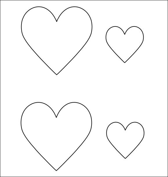 Сердечки разных размеров