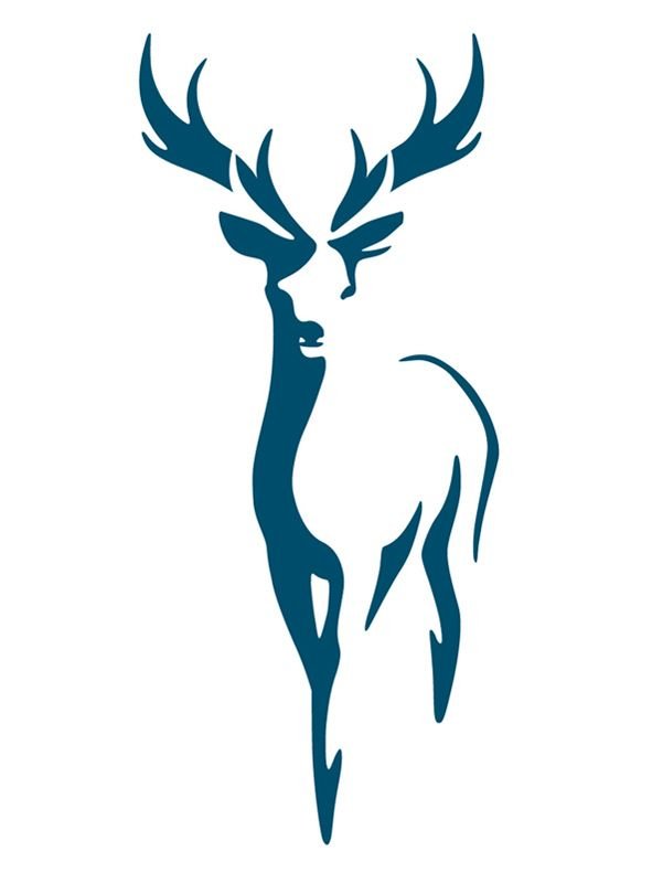 Красивый силуэт оленя