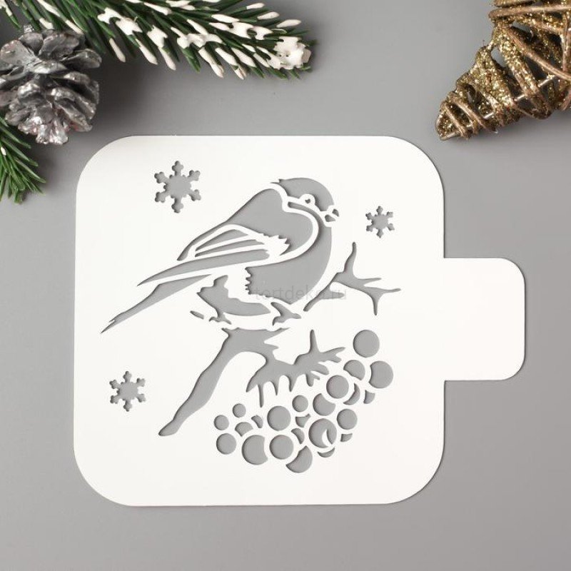 Снегирь трафарет