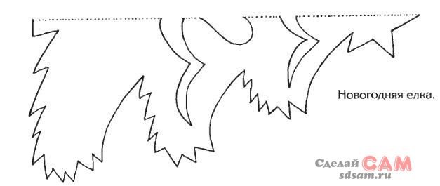 Как вырезать елку из бумаги схемы