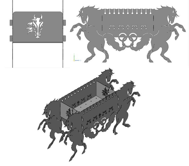 DXF чертежи для ЧПУ плазма мангал