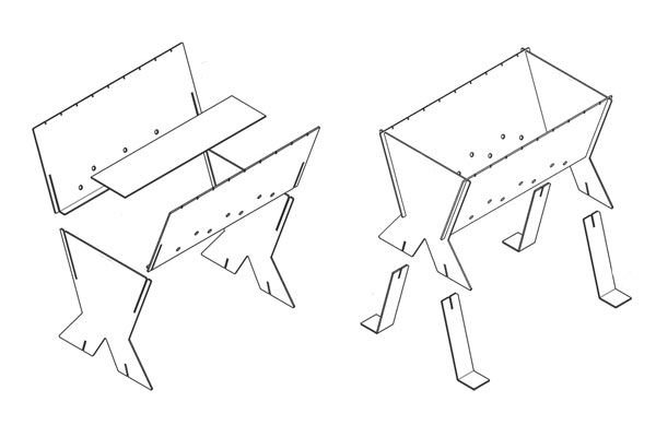 Мангал Теплодар разборный