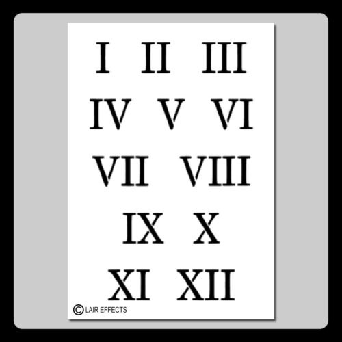 Римские цифры 1-12