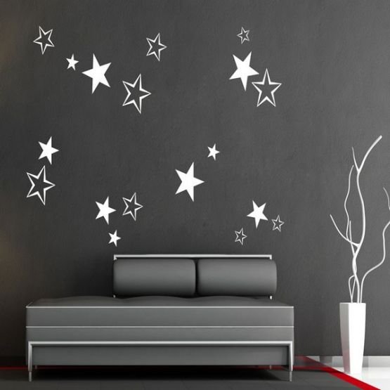 Трафарет звезды для покраски стен