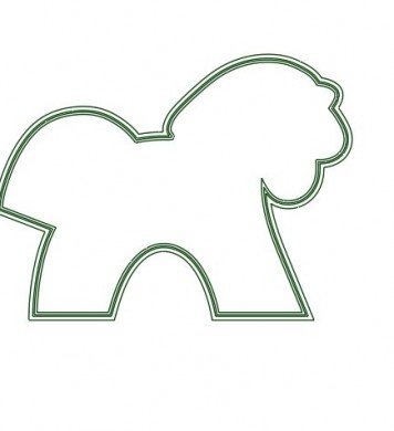 Трафарет для пряника лошадка