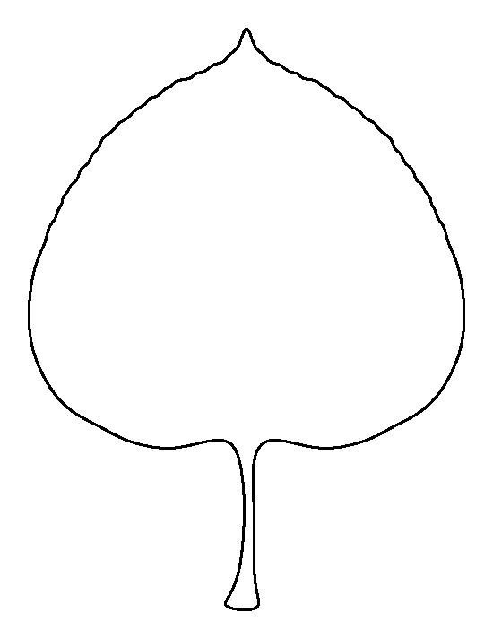 Осиновый лист трафарет