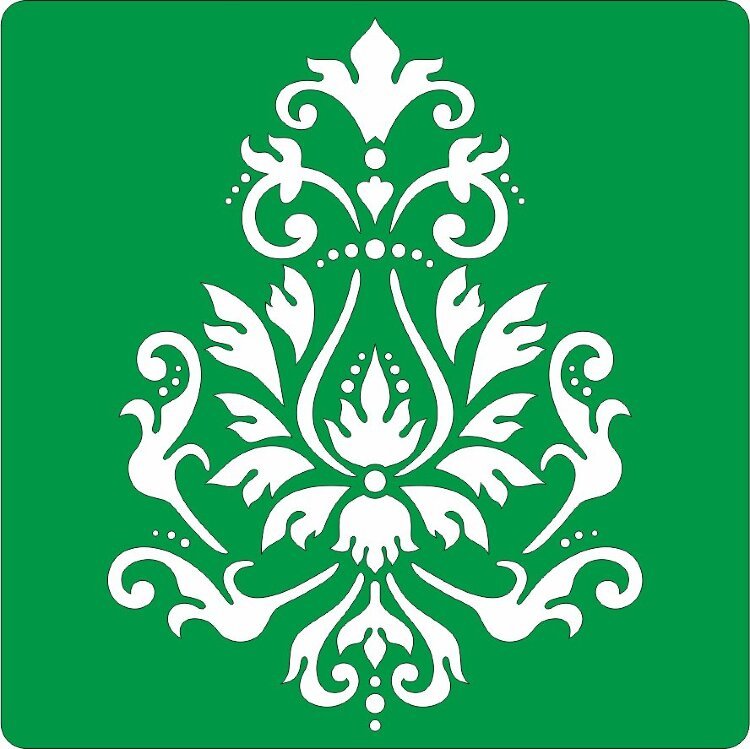 Дамасский узор трафарет