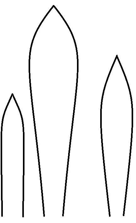 Трафарет листика тюльпана