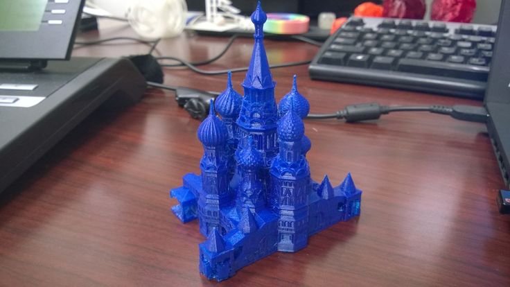 Храм Василия Блаженного на 3д принтере