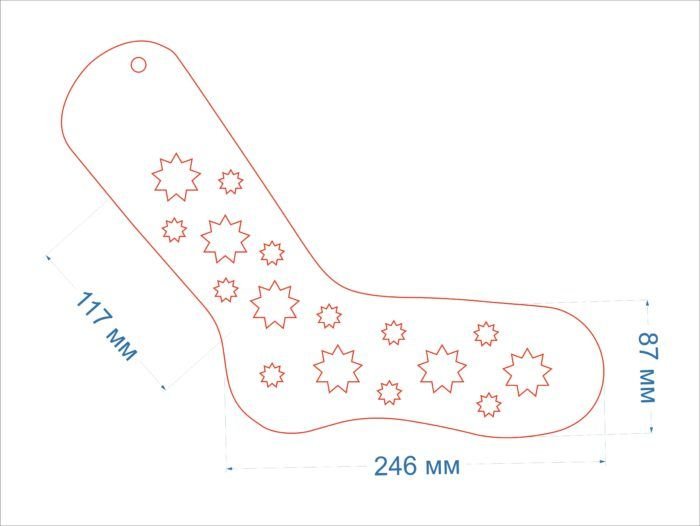 Трафарет блокатора для носков