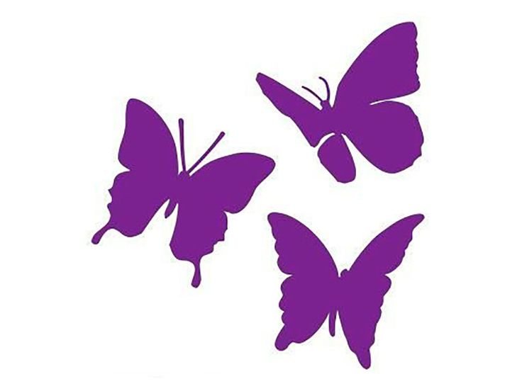 Трафарет бабочки на стену