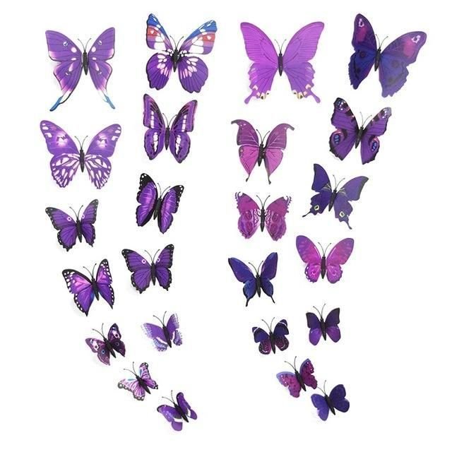 Трафареты бабочек для декора стены