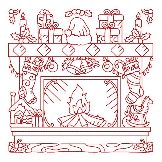 Вытынанки камин