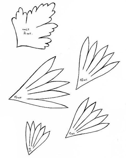 Трафарет хризантемы из фоамирана