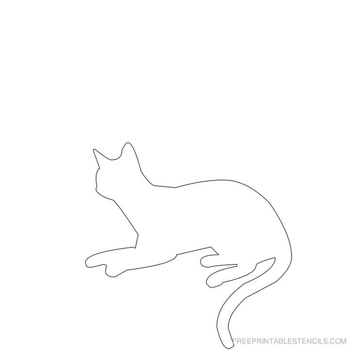 Котенок трафарет