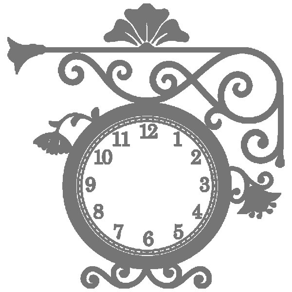 Трафарет для часов на стену