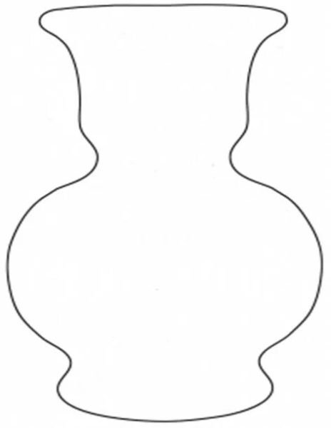 Трафарет вазы для цветов