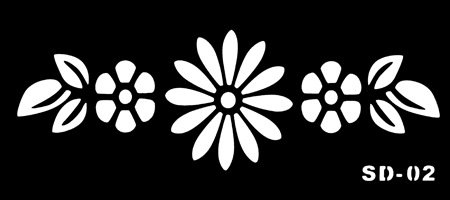 Трафарет ромашки для покраски