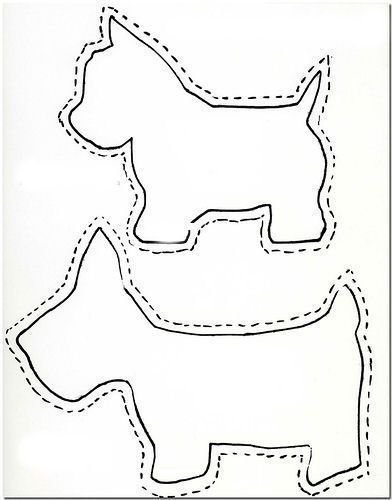 Трафарет собаки для аппликации