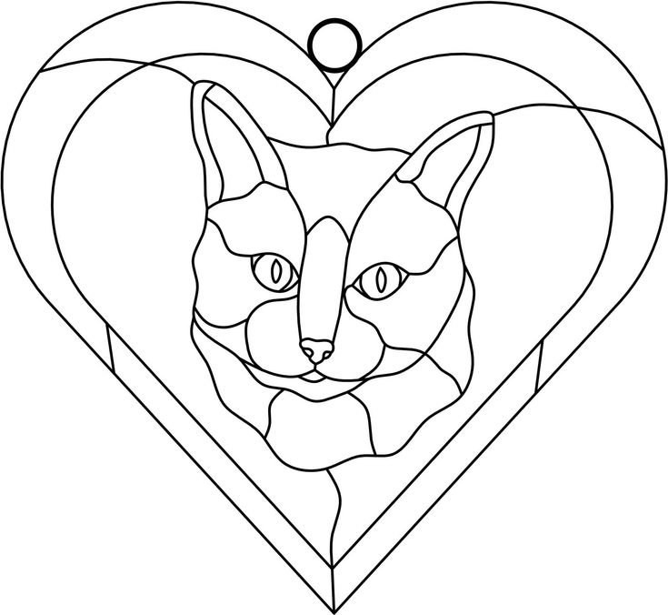 Контур рисунка для витража