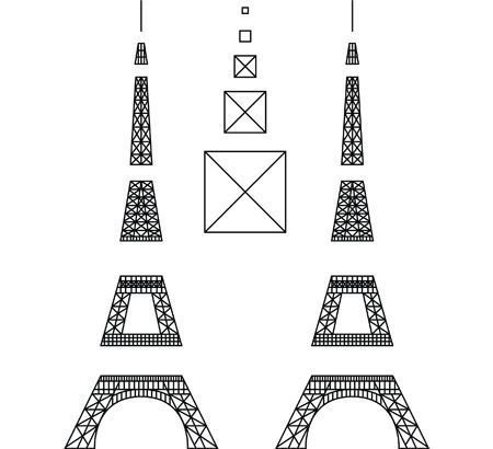 Трафарет Эйфелева башня для 3d ручки Даджет